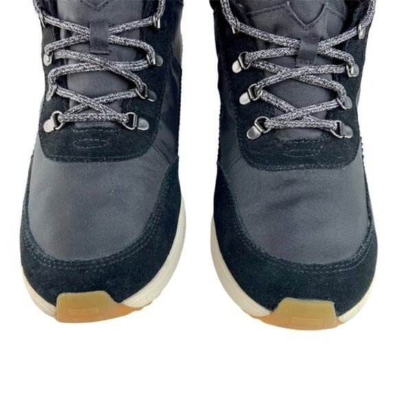 Toms Black Cascada Textile Suede Lace Up Boots - Picture 3 of 8